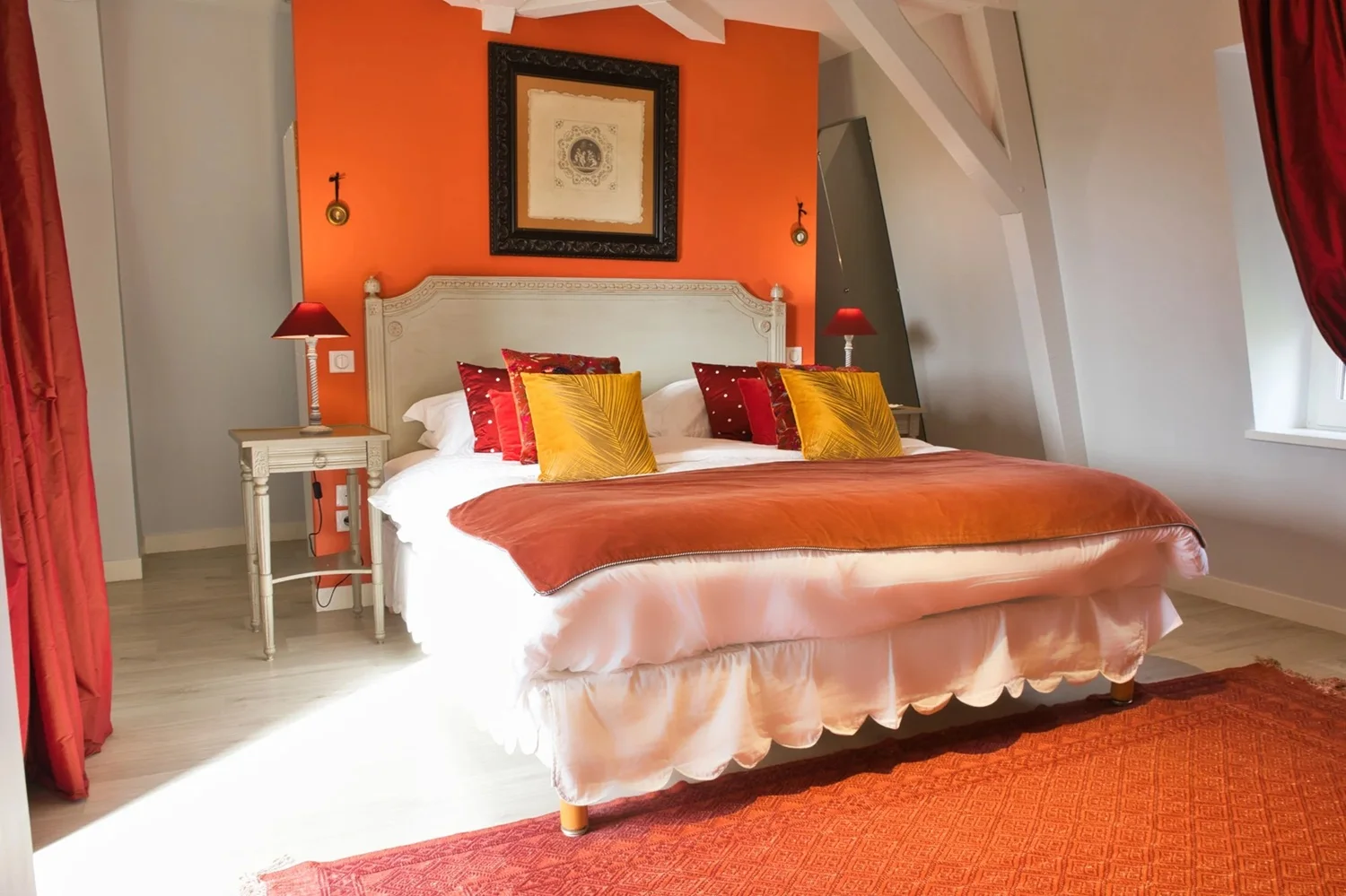 Chambre cosy avec lit double au cottage parc